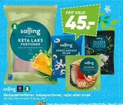 Bilka Rødspætte fileter, lakse portioner, rejer eller torsk tilbud
