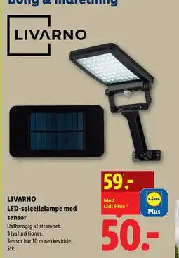 Lidl LIVARNO LED-solcellelampe med sensor tilbud