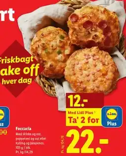 Lidl Foccacia, App-pris tilbud