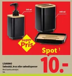 Lidl LIVARNO Sæbeskål, krus eller sæbedispenser tilbud