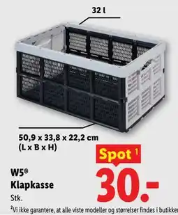 Lidl W5 Klapkasse tilbud