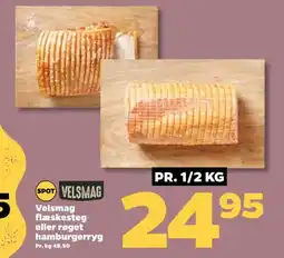 Netto Velsmag flæskesteg eller røget hamburgerryg tilbud
