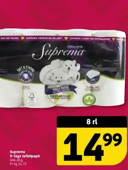 Løvbjerg Suprema 3-lags toiletpapir tilbud