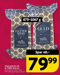 Løvbjerg Them guld 45+ ML el. Fætter Kras ost tilbud