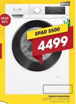 Punkt1 Siemens vaskemaskine WG54G2FQDN tilbud