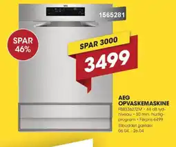 Punkt1 AEG Opvaskemaskine FBB33627ZM tilbud