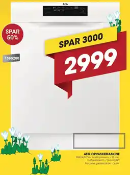 Punkt1 AEG Opvaskemaskine FBB33627ZW tilbud