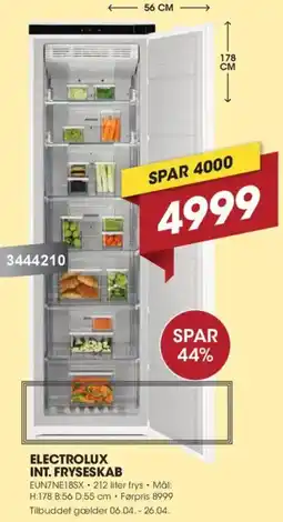 Punkt1 Electrolux int. fryseskab EUN7NE18SX tilbud