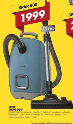 Punkt1 Miele støvsuger GUARDLIFLEXBL tilbud