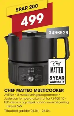 Punkt1 Chef Matteo multicooker AVENA tilbud