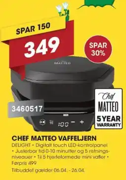 Punkt1 Chef Matteo vaffeljern DELIGHT tilbud