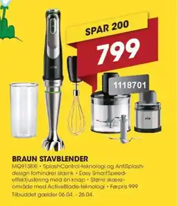 Punkt1 Braun stavblender MQ9138XI tilbud