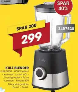 Punkt1 Kulz blender KUBL3000 tilbud