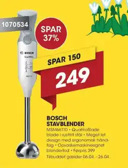 Punkt1 BOSCH Stavblender MSM66110 tilbud