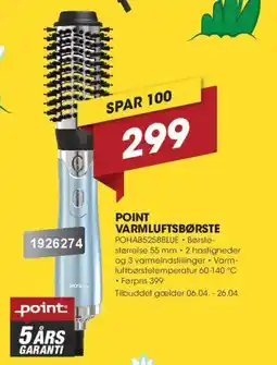 Punkt1 Point varmluftsbørste POHAB5258BLUE tilbud