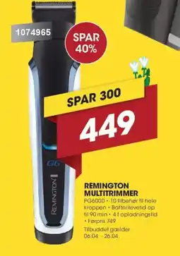 Punkt1 Remington multitrimmer PG6000 tilbud