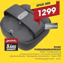 Punkt1 Point fodmassageapparat SOMA tilbud