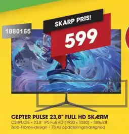 Punkt1 Cepter pulse 23,8" full hd skærm C24PULSE tilbud