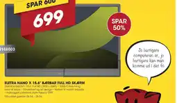 Punkt1 Eletra Nano X 15,6" bærbar full hd skærm ENANOX156GM tilbud