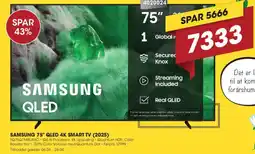 Punkt1 SAMSUNG 75" QLED 4K smart TV (2025) TQ75Q7F4BUXXC tilbud