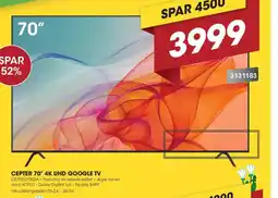 Punkt1 Cepter 70" 4K UHD google TV CR70EU7002A tilbud
