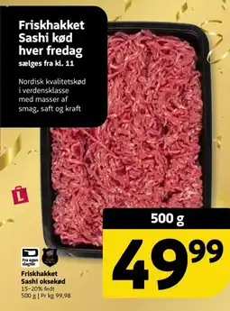 Løvbjerg Friskhakket Sashi oksekød tilbud