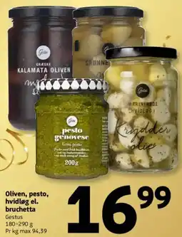 Løvbjerg Oliven, pesto, hvidløg el. bruchetta Gestus tilbud