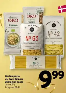 Løvbjerg Gestus pasta el. Grøn Balance økologisk pasta tilbud