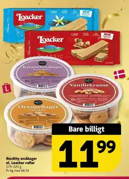 Løvbjerg Nordthy småkager el. Loacker vafler tilbud