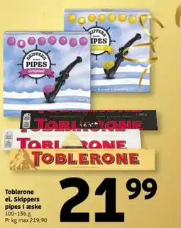 Løvbjerg Toblerone el. Skippers pipes i æske tilbud