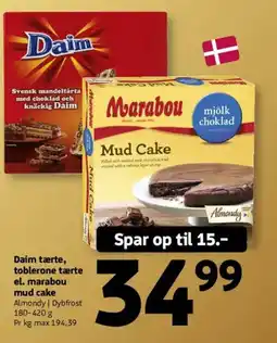 Løvbjerg Daim tærte, toblerone tærte el. marabou mud cake Almondy | Dybfrost tilbud