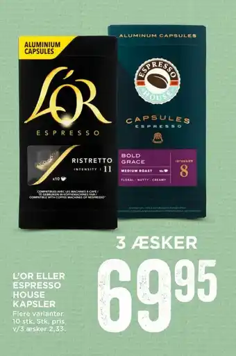 MENY L'or eller espresso house kapsler tilbud