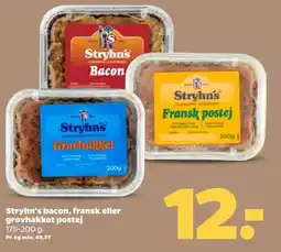 Netto Stryhn's bacon, fransk eller grovhakket postej tilbud
