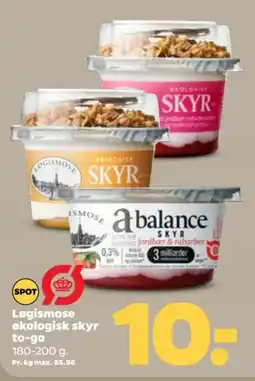 Netto Løgismose økologisk skyr to-go tilbud
