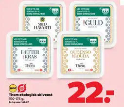 Netto Them økologisk skiveost tilbud