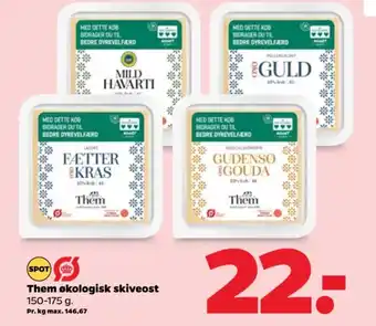 Netto Them økologisk skiveost tilbud