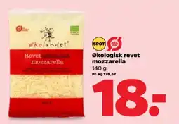 Netto Økologisk revet mozzarella tilbud