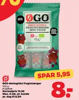 Netto ØGO økologiske frugtstænger tilbud