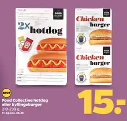Netto Food Collective hotdog eller kyllingeburger tilbud