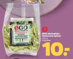Netto ØGO økologiske fettuccine spinat tilbud