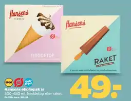 Netto Hansens økologisk is tilbud