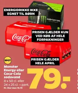 Netto Monster Energy eller Coca-Cola sodavand tilbud