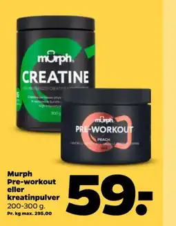 Netto Murph Pre-workout eller kreatinpulver tilbud