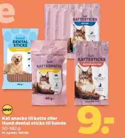 Netto Kat snacks til katte eller Hund dental sticks til hunde tilbud