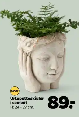 Netto Urtepotteskjuler i cement tilbud