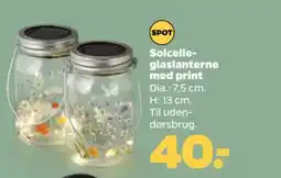 Netto Solcelle- glaslanterne med print tilbud