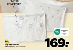 Netto Dug med broderi tilbud