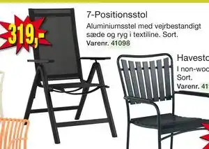 Harald Nyborg 7-Positionsstol tilbud