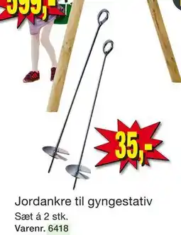 Harald Nyborg Jordankre til gyngestativ tilbud