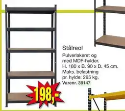 Harald Nyborg Stålreol tilbud
